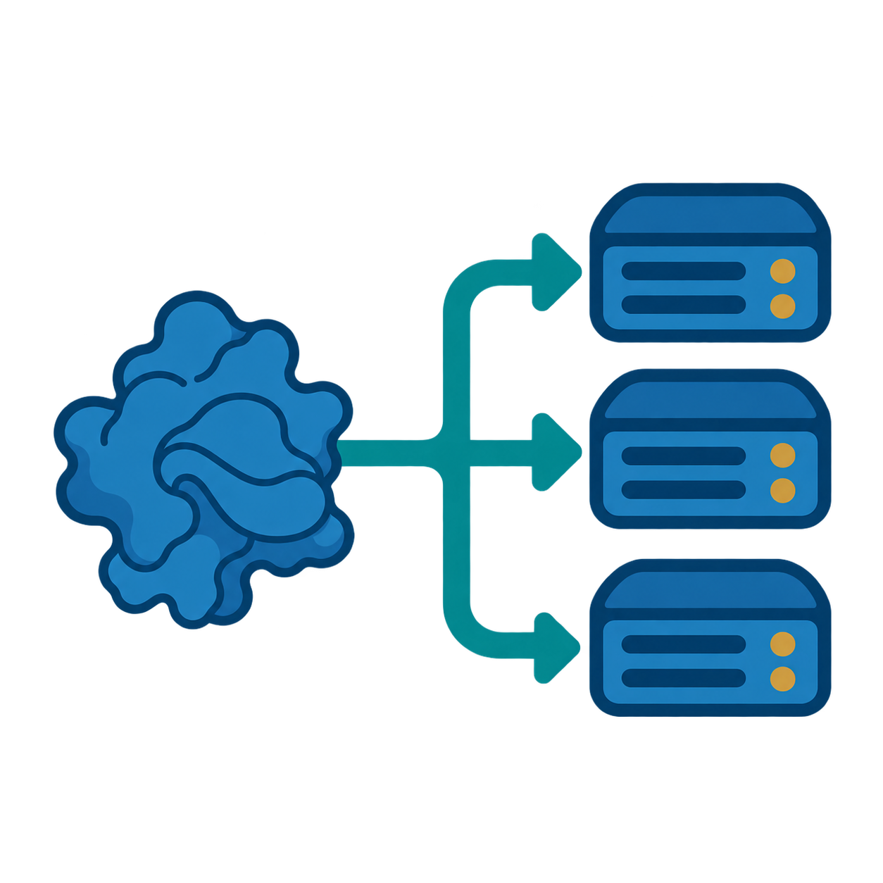 Protein input branching to three parallel compute nodes